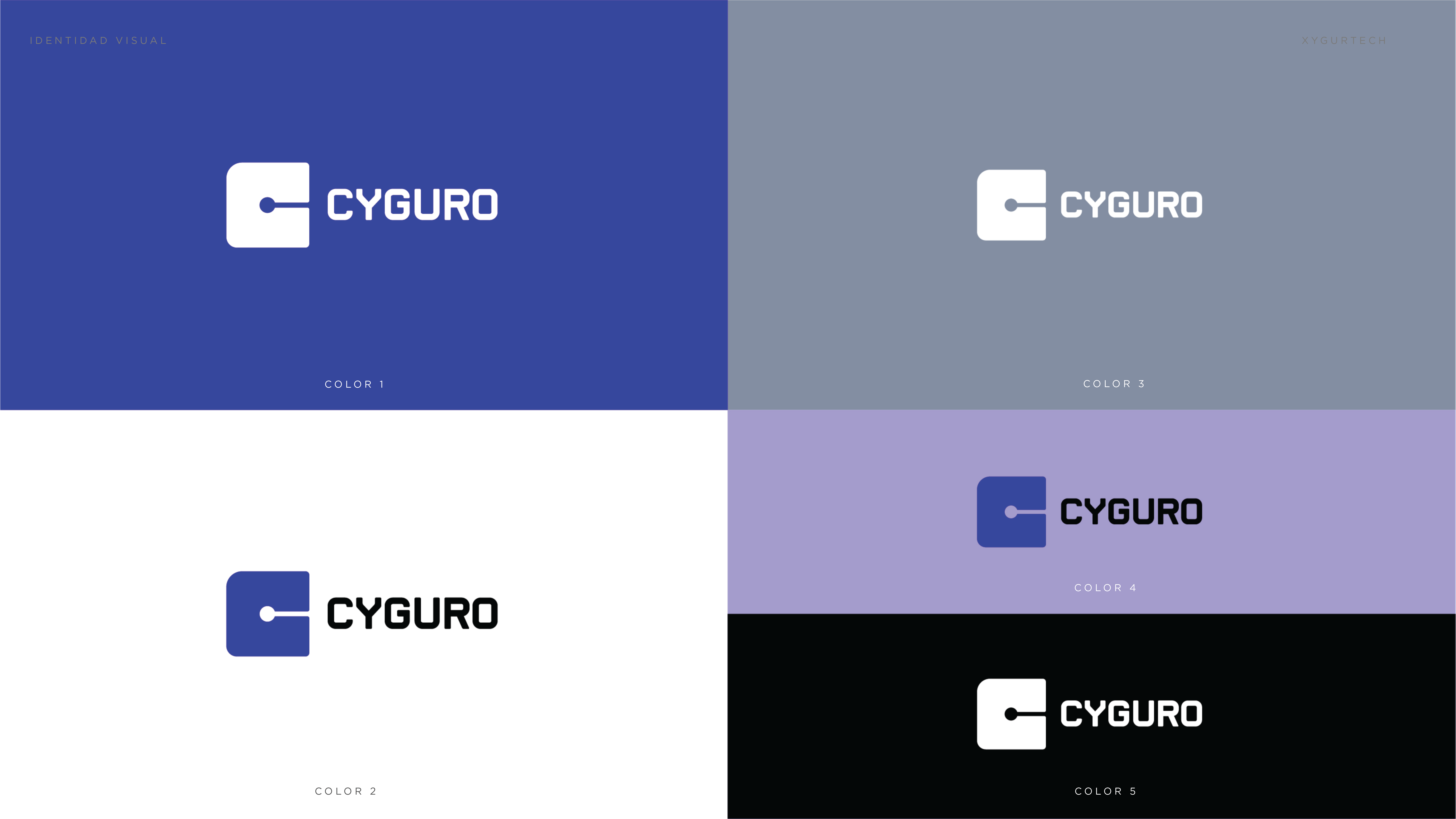 Versiones del logo sobre distintos fondos